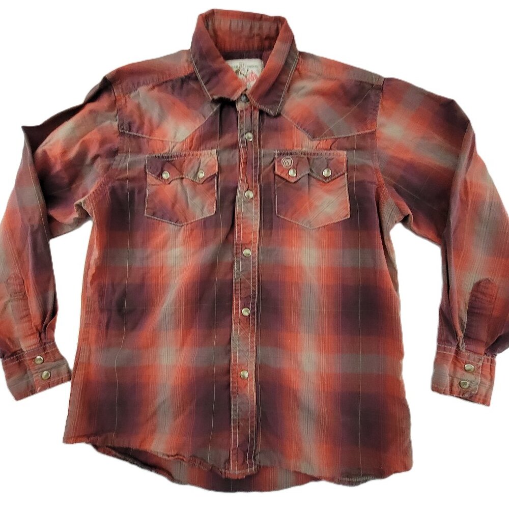 Wrangler Red Plaid Button-Down Shirt